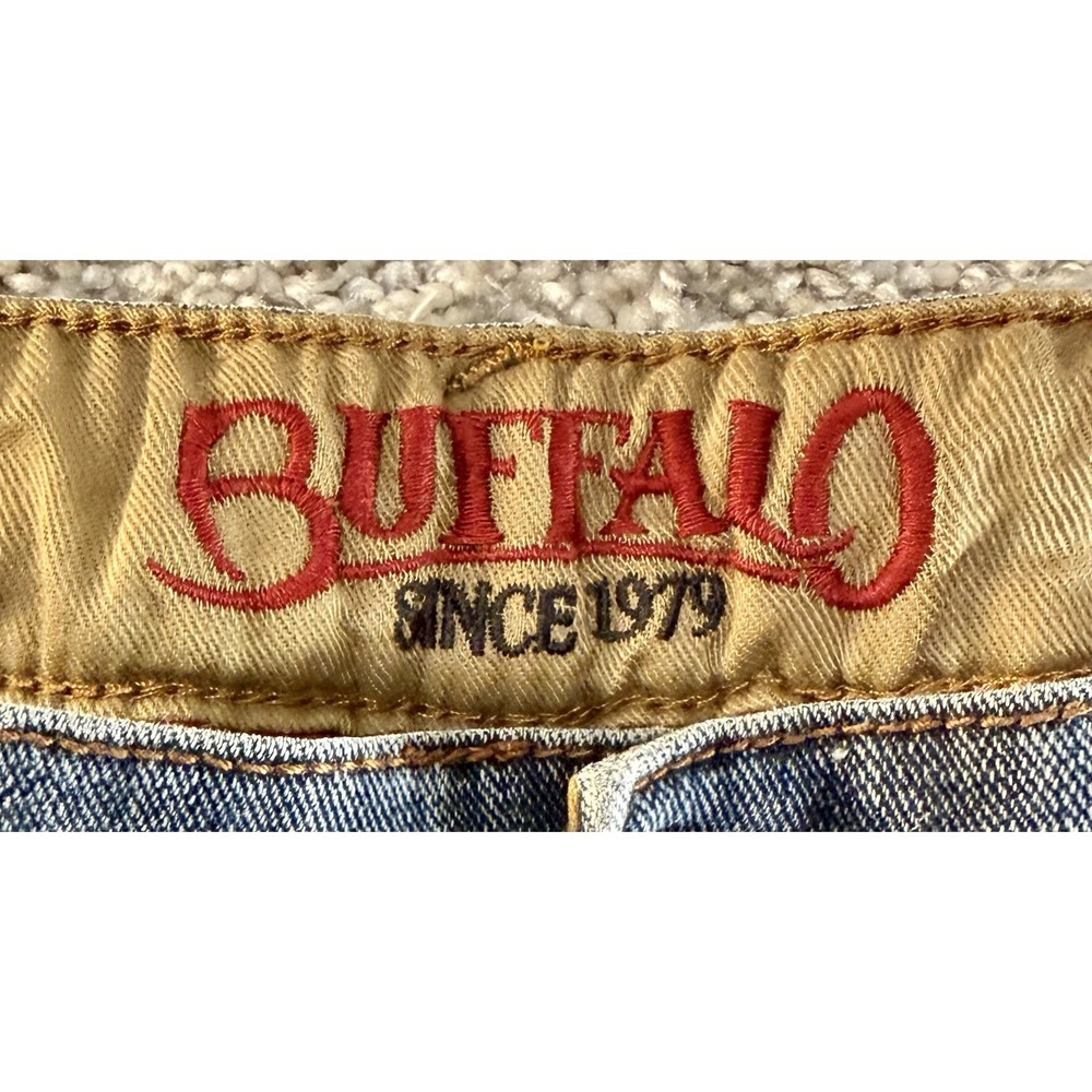 Buffalo Men's Denim Blue Slim Fit Distressed Jeans Size 36X32 Bronco Fit Dark - Picture 6 of 10